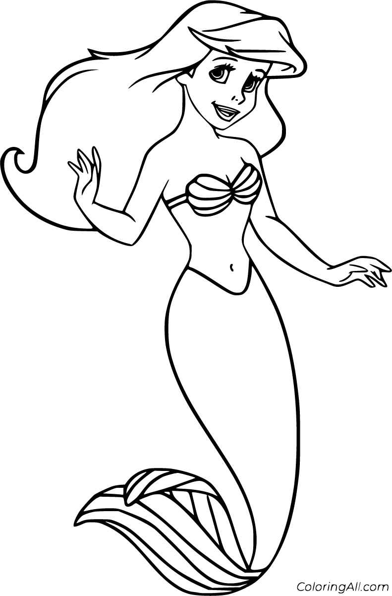 ariel the mermaid coloring pages