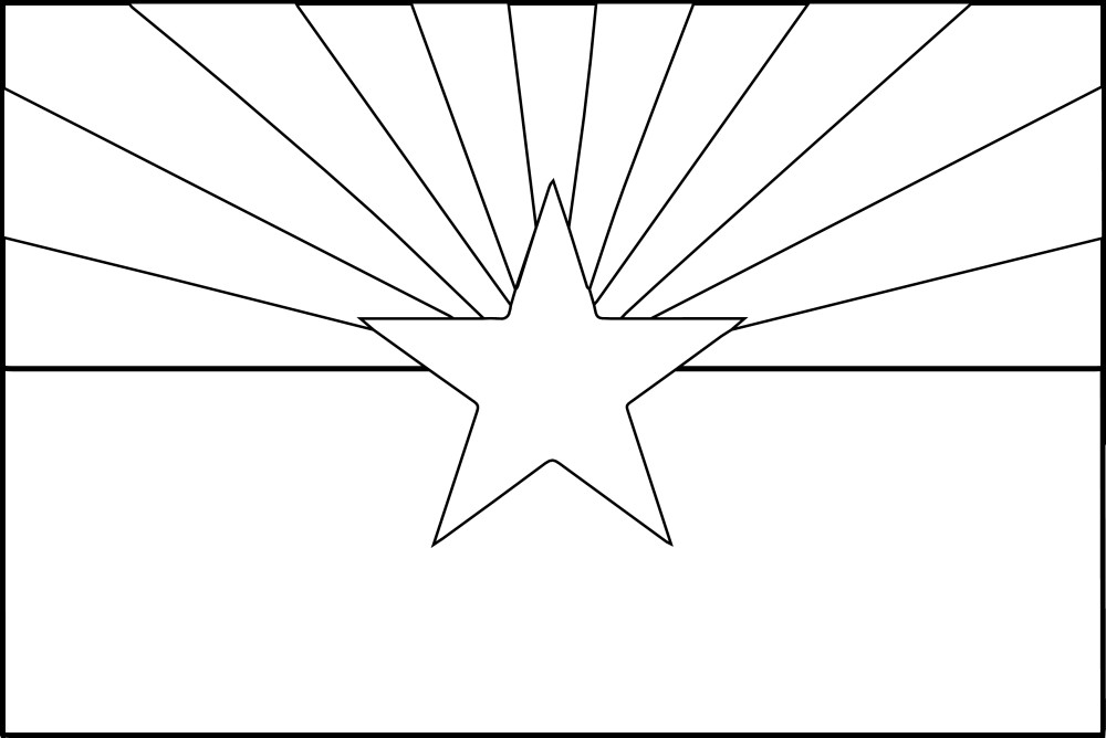 arizona state flag coloring page