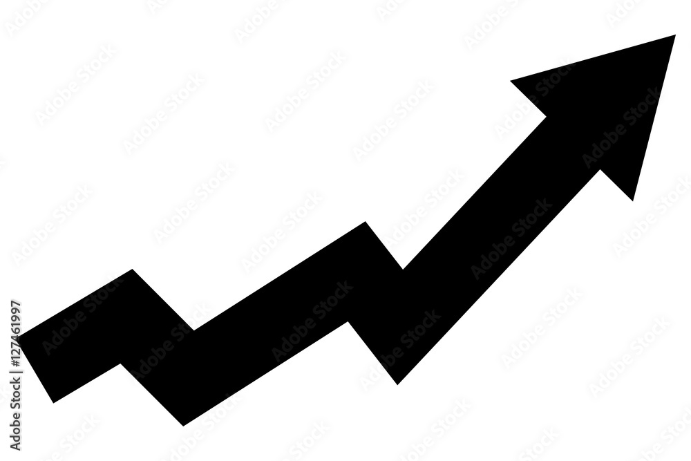 Poster, Wandbilder Arrow graph going up, 40x26.7 cm