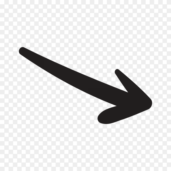 Hand drawn arrow symbol isolated premium vector PNG - Similar PNG
