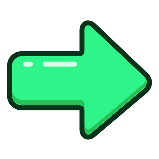 Arrow Right 1 Icon | Flat Cute Arrows Iconpack | Custom Icon Design