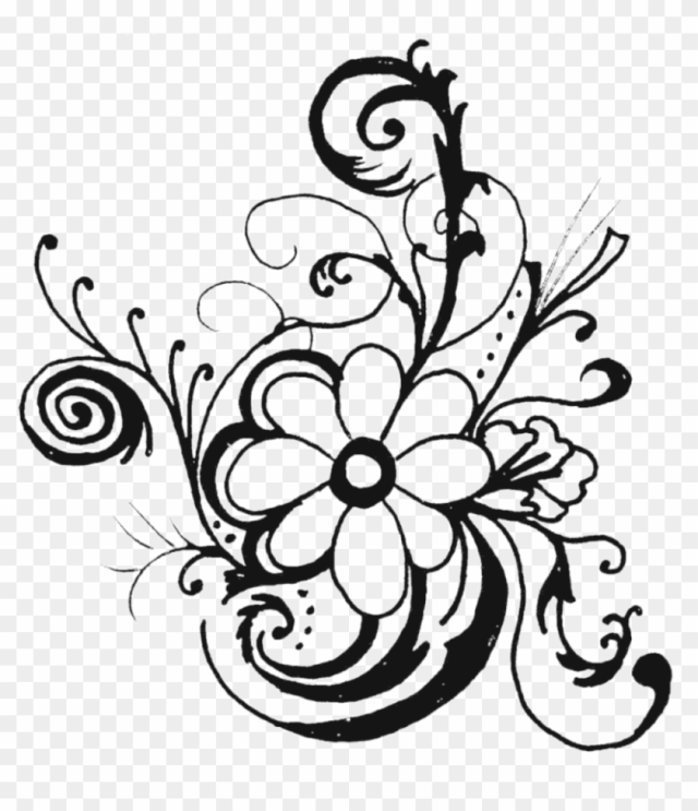 Flowers icon. Simple outline pink vector illustration clip art in ...
