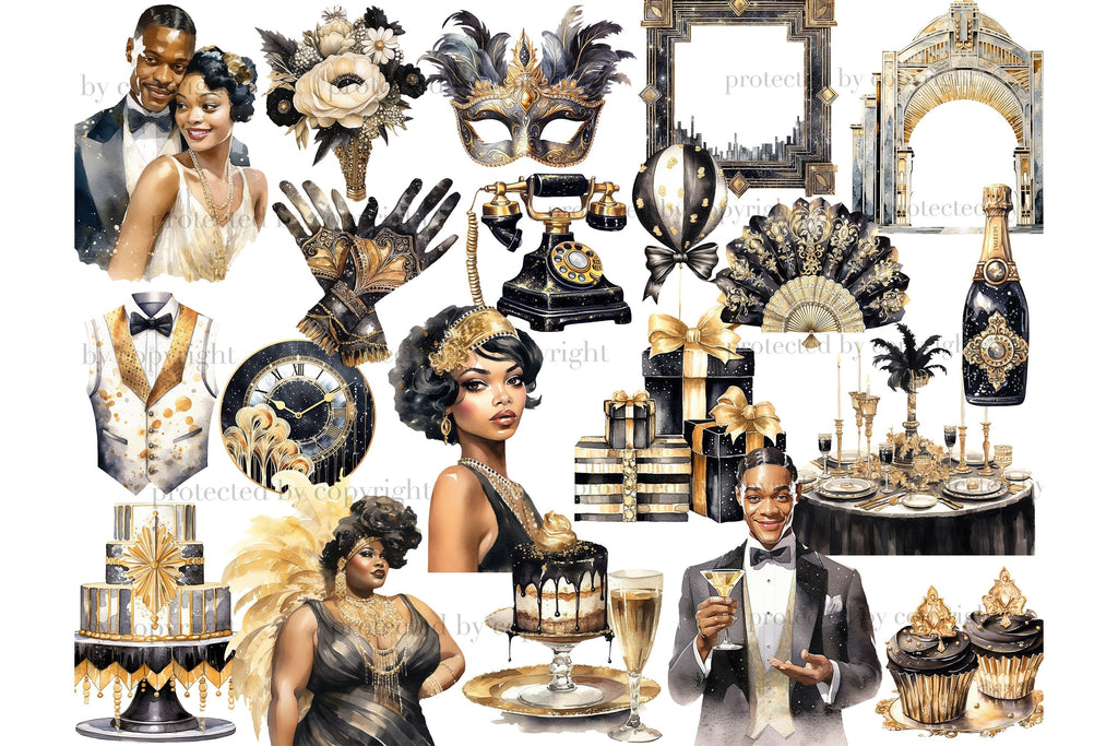 art deco clipart 2024