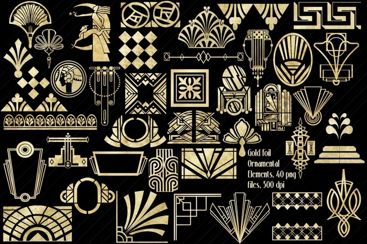 art deco clipart