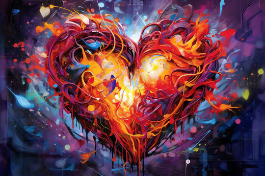 art pictures of hearts
