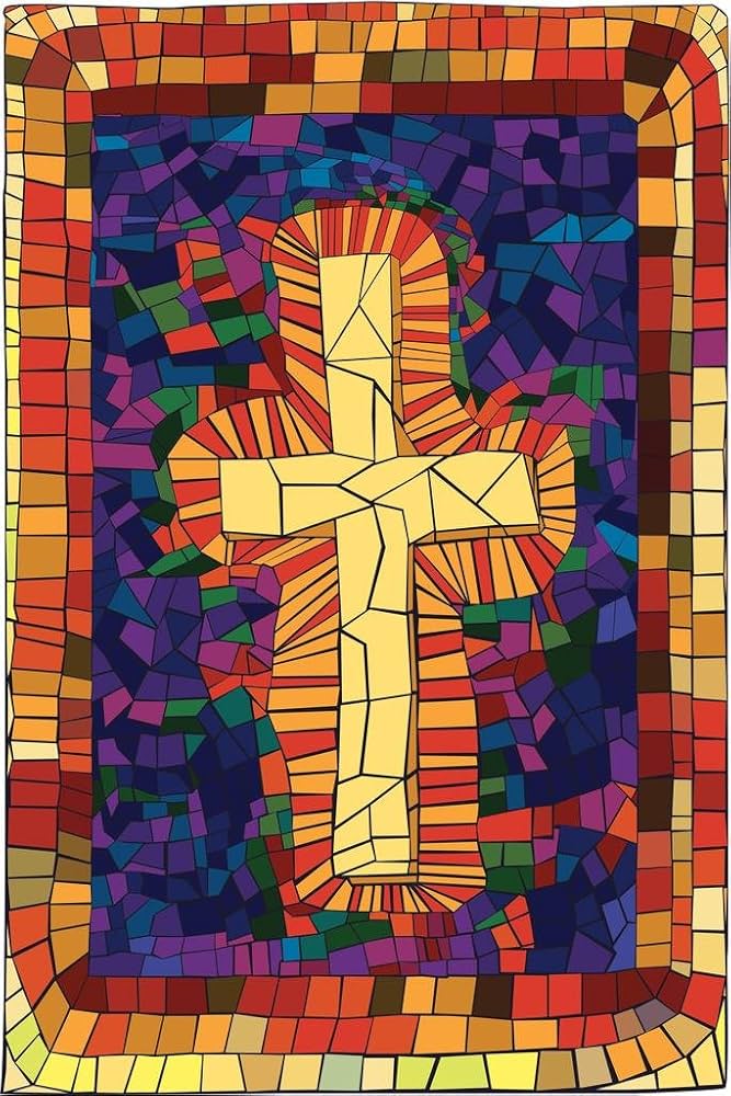 Artsy Painting of Christian Cross | Art Print