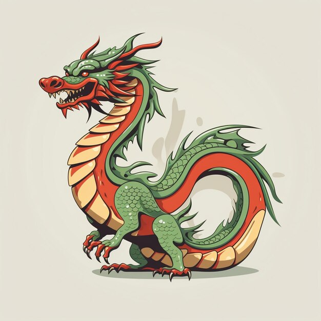 Premium Vector | Dragon background illustration 2024 design art ...