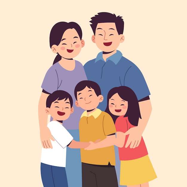 asian family cliparts