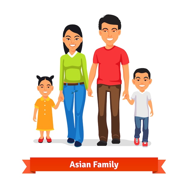 asian family cliparts