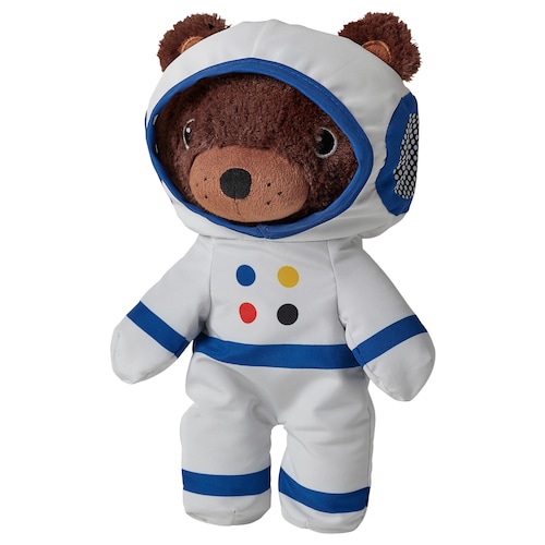 AFTONSPARV soft toy with astronaut suit, bear, 28 cm - IKEA Germany