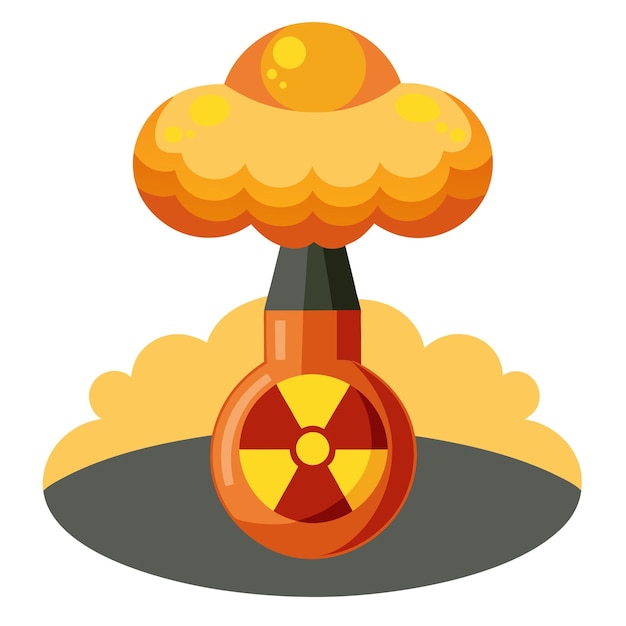 Nuclear bomb clip art and Vector Design With a White Background ...