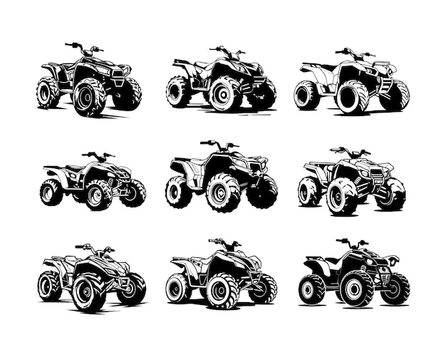 atv silhouette cliparts