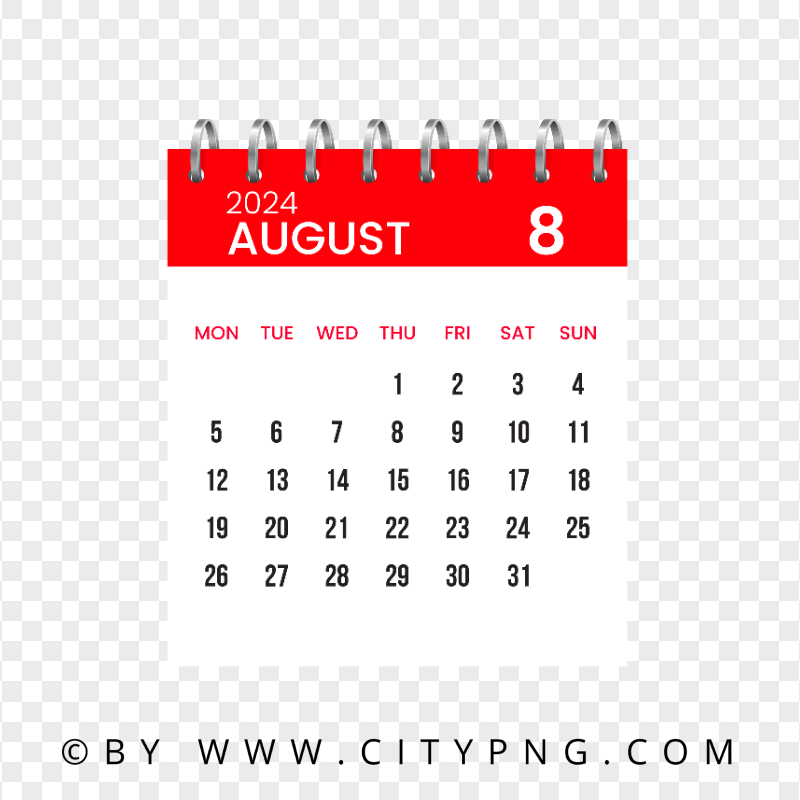 august clipart 2024