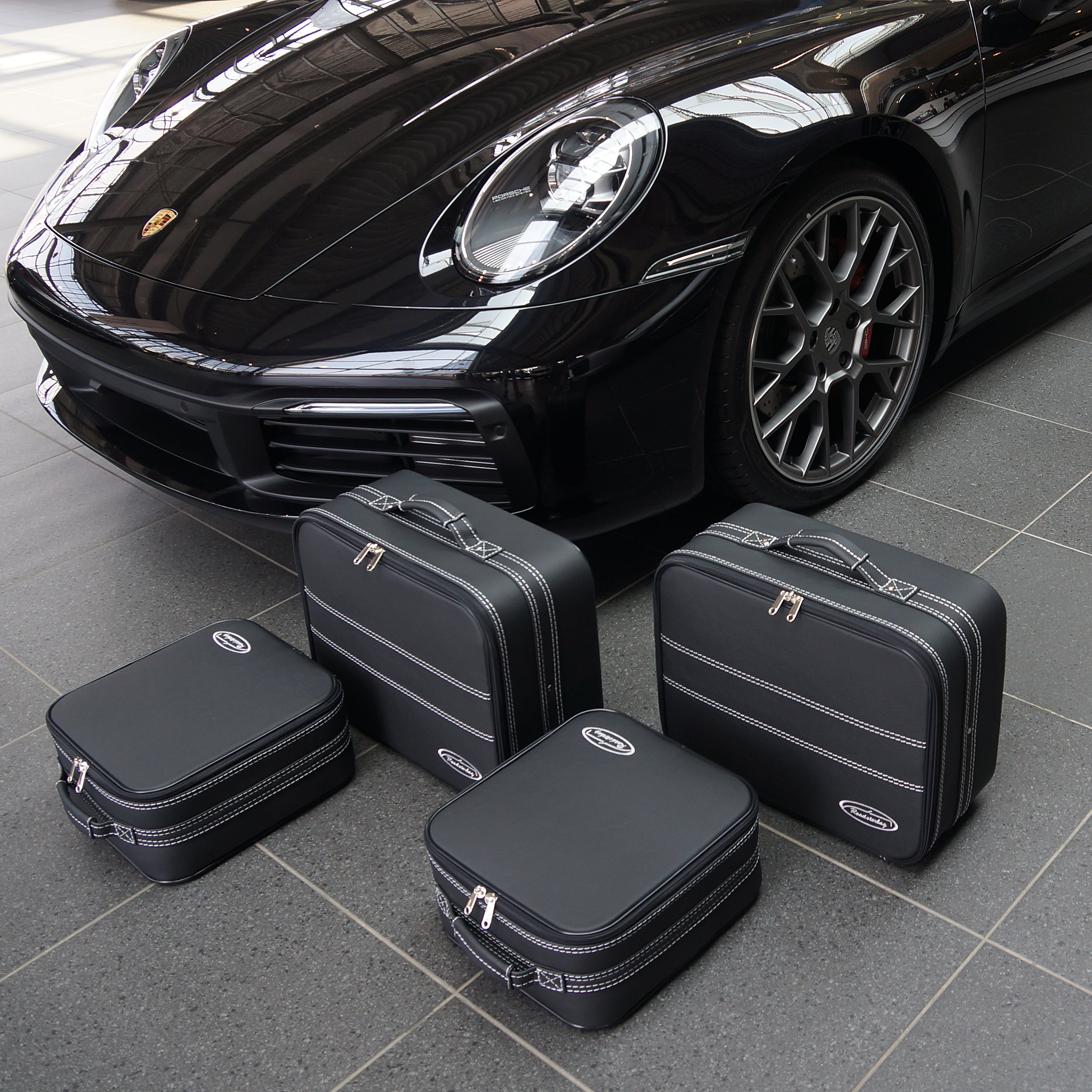 Roadsterbag Suitcase set Porsche 911 (991+992) full leather all ...