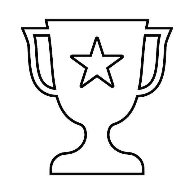 Winner award outline icon line art vector | Premium Vector