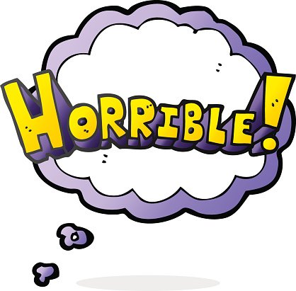 Thought Bubble Cartoon Word Horrible Stock Clipart | Royalty-Free ...
