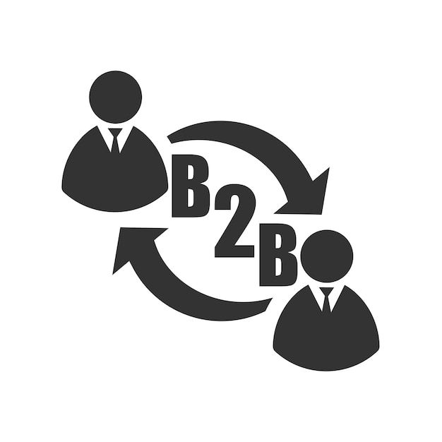 B2b-Symbol Vektor-Illustration | Premium Vektor