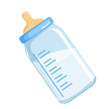 Premium Vector | Baby bottle vector illustration milk
