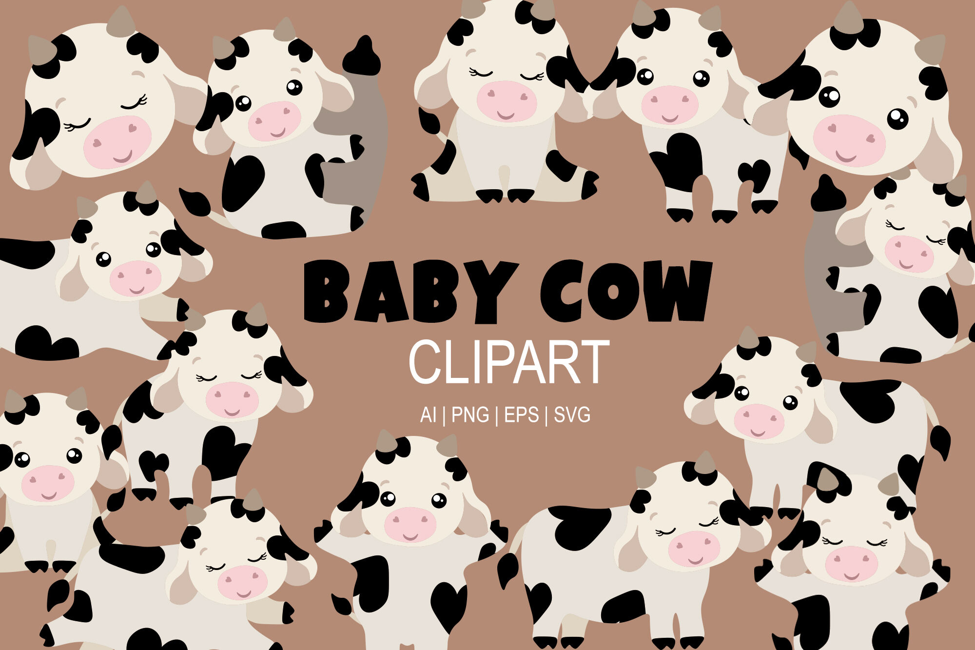 baby cow cliparts 2024