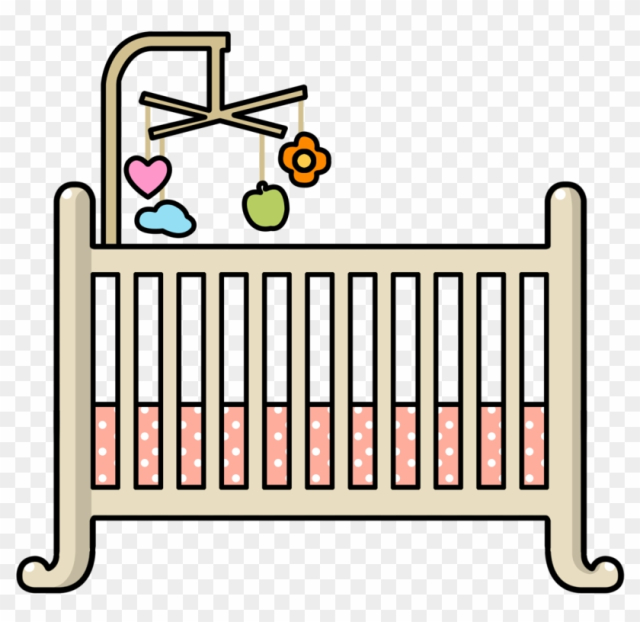 Free: Excellent Clip Art Cot Medium Size - Baby Crib Clipart ...