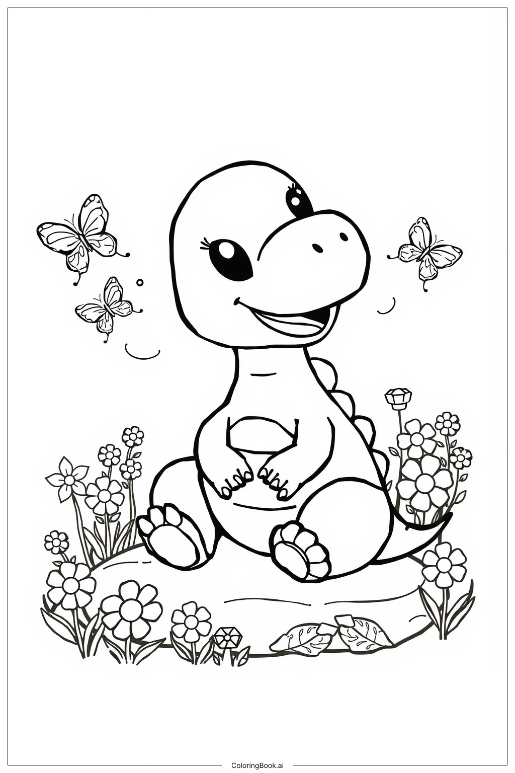 baby dinosaur coloring pages