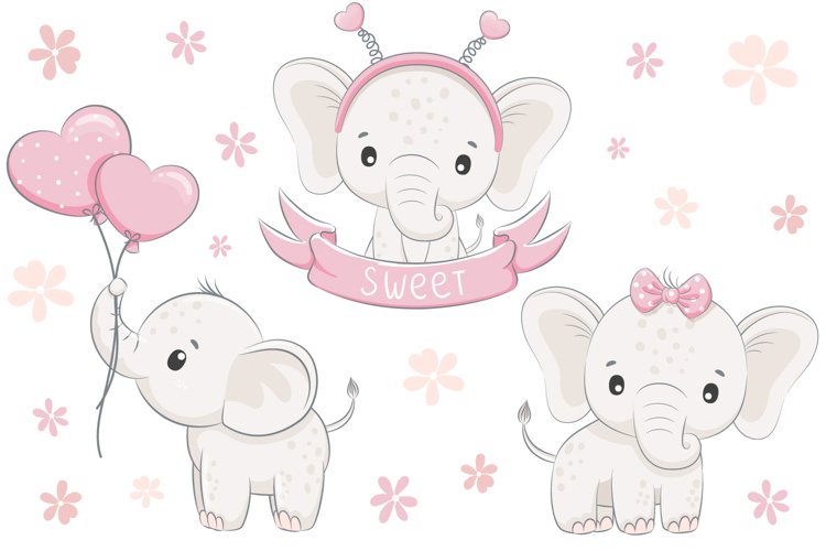 baby elephant cliparts