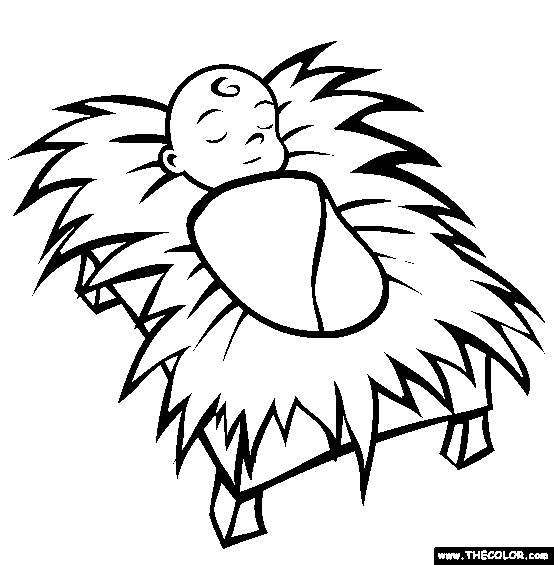 baby jesus coloring page