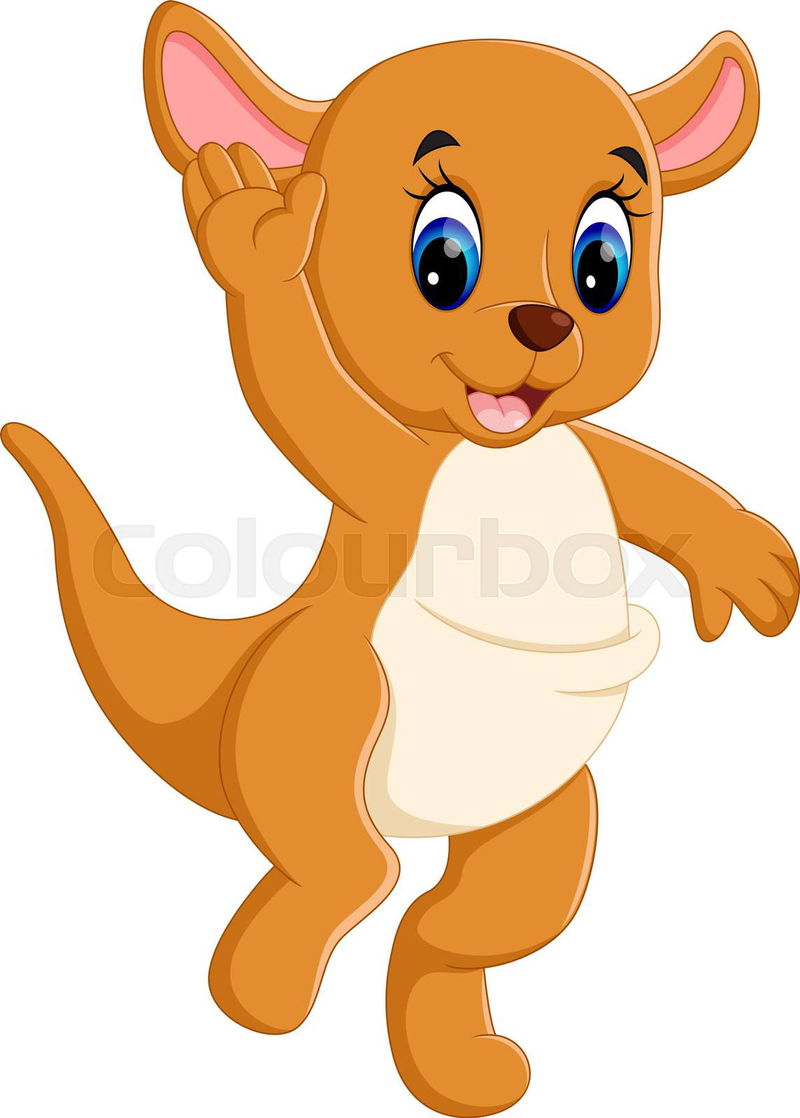 baby kangaroo cartoon