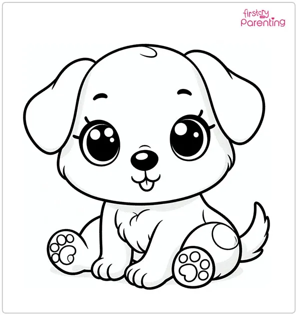 baby puppy coloring pages