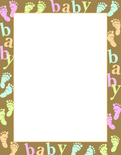baby shower border paper