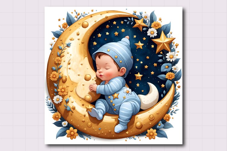 baby sleeping clipart