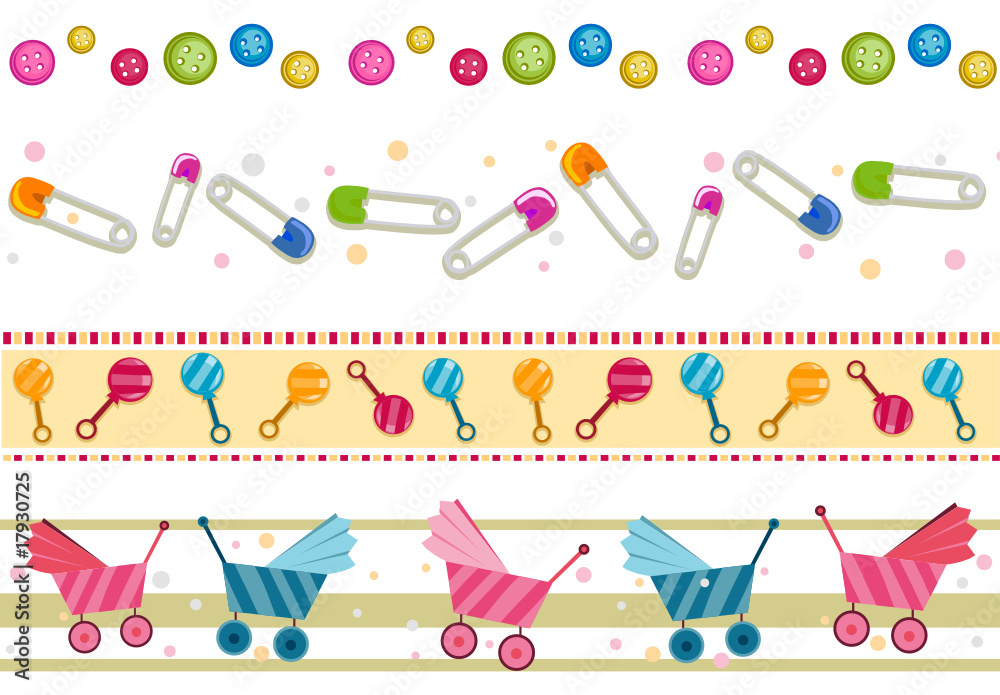 Baby Border Set Stock-Vektorgrafik | Adobe Stock