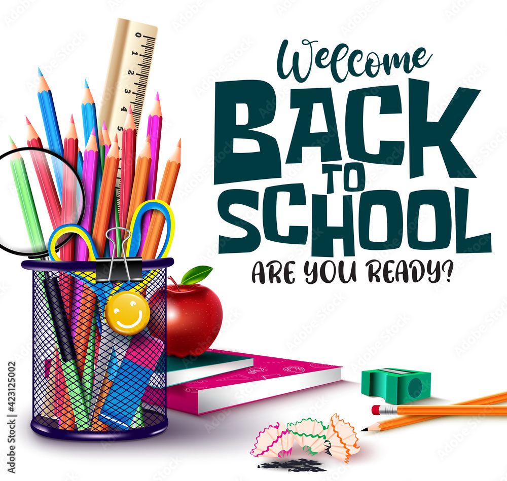 Poster, Wandbilder Back to school vector design, 40x40 cm