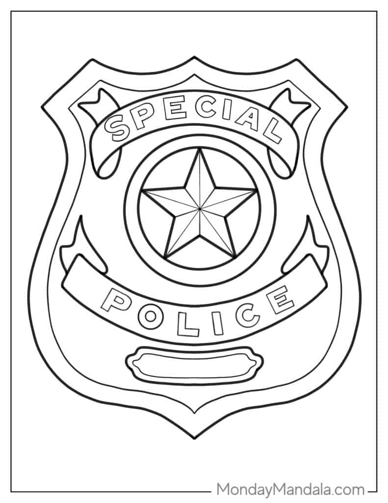 26 Police Coloring Pages (Free PDF Printables)