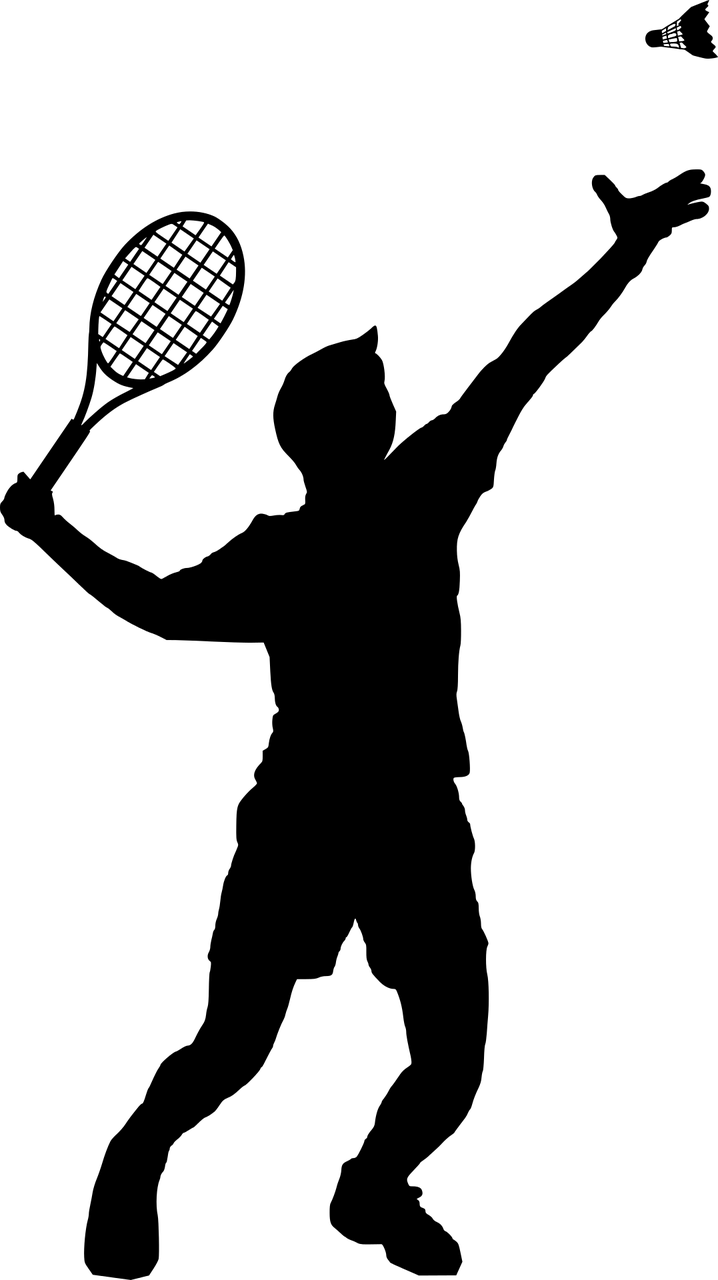 badminton silhouette cliparts