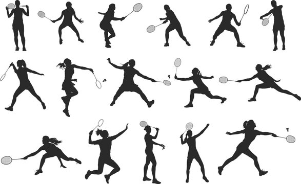 Badminton Silhouette-Bilder: Stock-Fotos &amp; -Videos. | Adobe Stock
