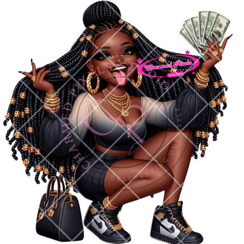 Hustle Bae Clipart Bundle - Empowering &amp; Stylish Black Girl Boss ...