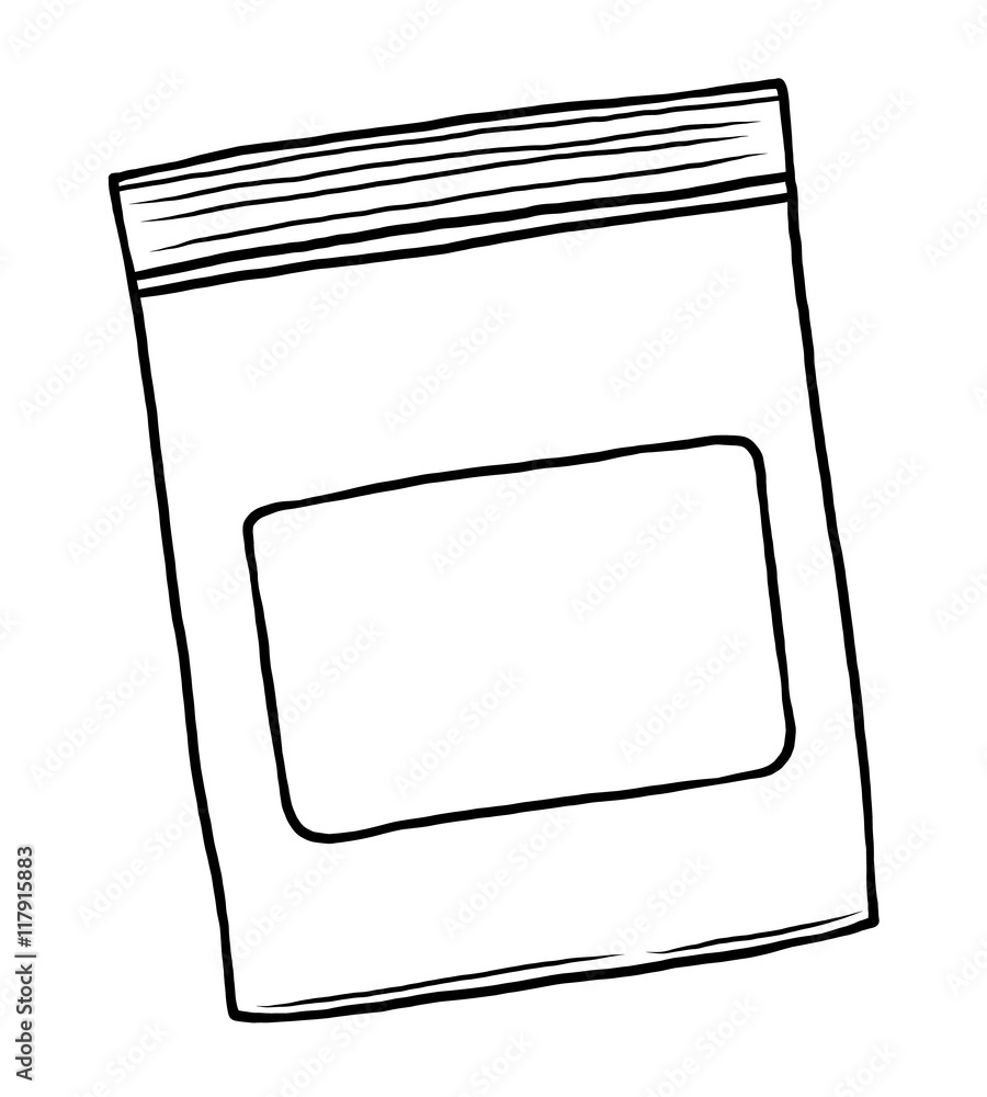 Plastic bag vector illustration sketch style Stock Vector | Adobe ...