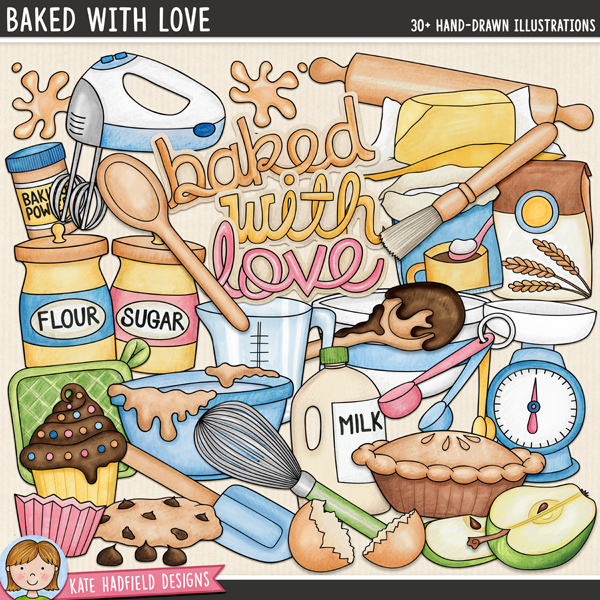 Baked With Love digital scrapbook kit