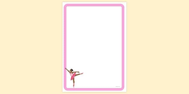 Ballerina Page Border | Page Borders | Twinkl (teacher made)