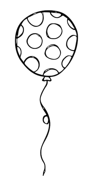 balloon clipart black and white