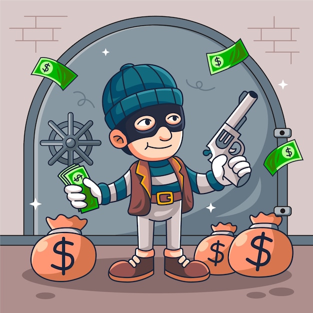 Cartoon Bank Robber Images - Free Download on clipart library