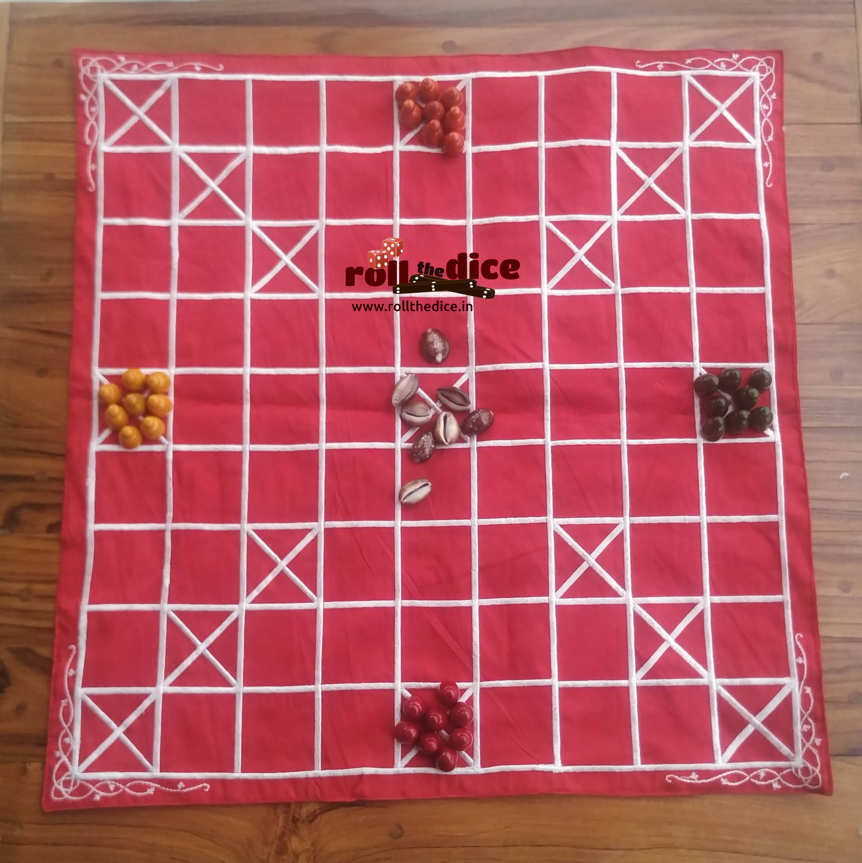 Chowka Bara 9 Houses Board Game – Roll the Dice