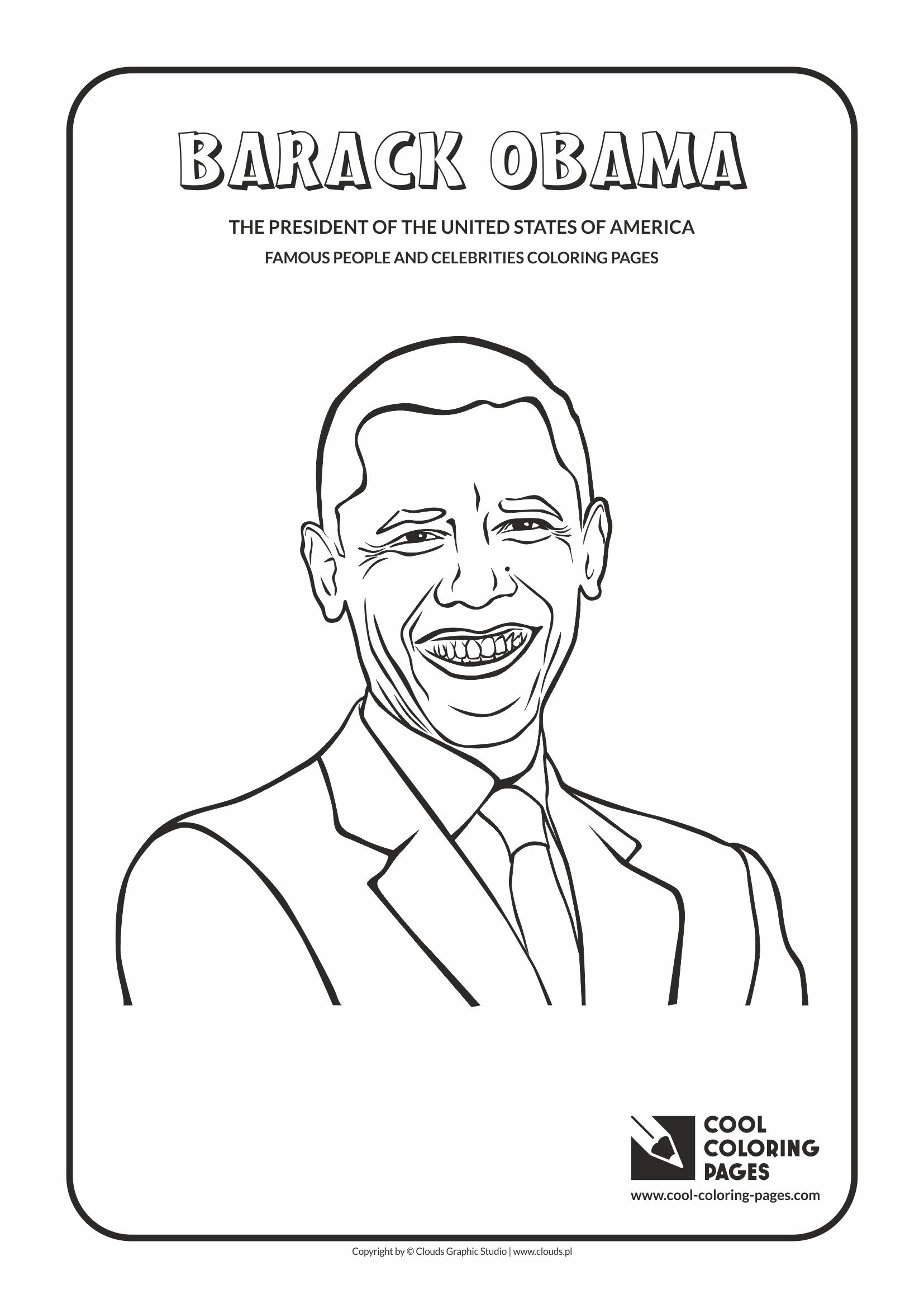 barack obama coloring page