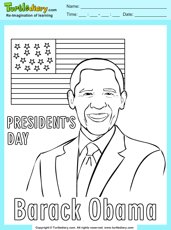 barack obama coloring sheet