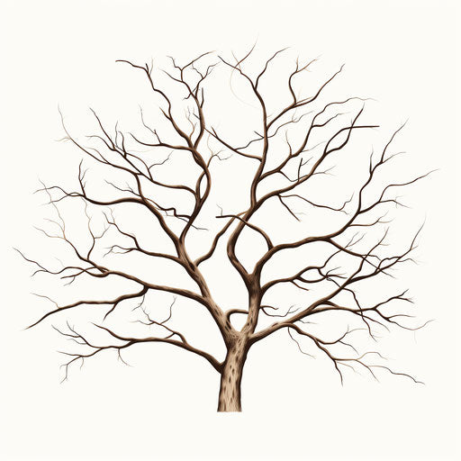 Bare Tree Clipart: 4K &amp; Vector in Minimalist Art Style