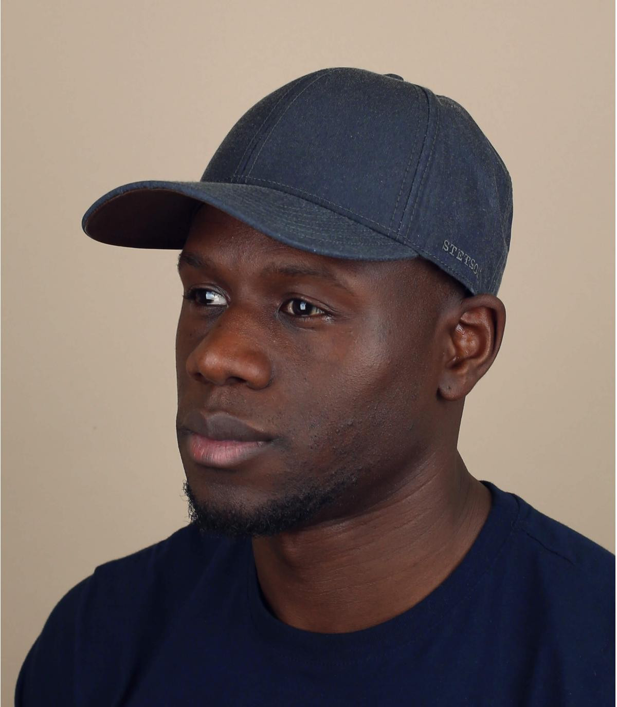 Baseball Cap Waxed Cotton grey