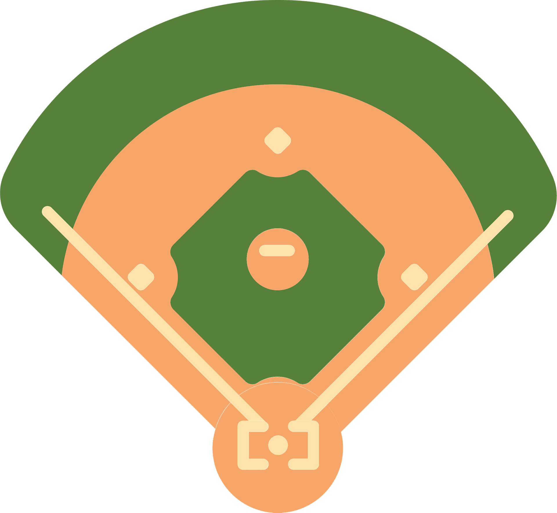 Baseball diamond - Free vector clipart images on clipart library.com