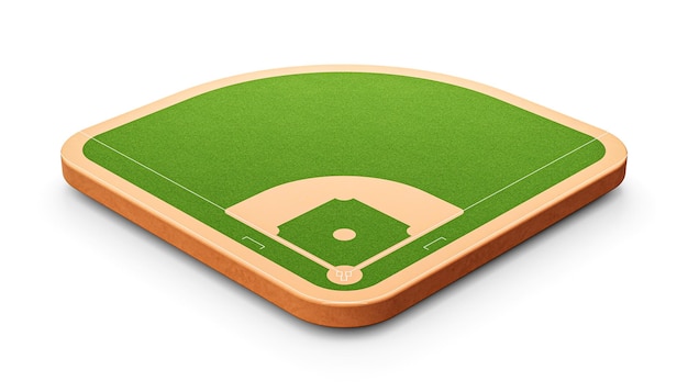 Premium Photo | Baseball field illustration of baseball field 3d ...