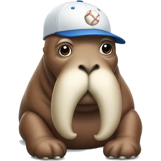 walrus with a baseball cap emoji | AI Emoji Generator